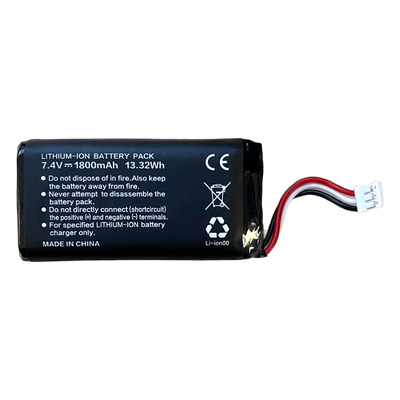Batería Li-Ion / 7.4V / 1800 mAh / 6 x 1.5 x 3 cm / 0.2 x 0.5 x 1 ft / 100g