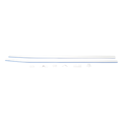 Kit de Canaleta 90° / Sin División / PVC Rígido / ABS / Autoextinguible / 3,344 mm² / Cinta Adhesiva