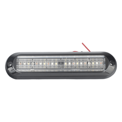 Luz Auxiliar Ultra Brillante / 18 LEDs 3W / IP67 / Rojo/Azul/Ambar / 142.6x36x14mm / 10-30VDC / 0.47x0.12x0.05ft