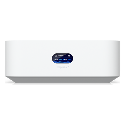 Cloud Gateway Compacto / Wi-Fi 7 / 6 Transmisiones Espaciales / 6 GHz / 10GbE WAN / 2.5GbE LAN / Cobertura 160 m² (1,750 ft²)
