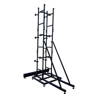 Sistema de Montaje a Piso para Videowall / Módulos 50x50 cm / Altura Máxima 5 m (16.4 ft) / Soporte Inclinado / Expansión Lateral Ilimitada