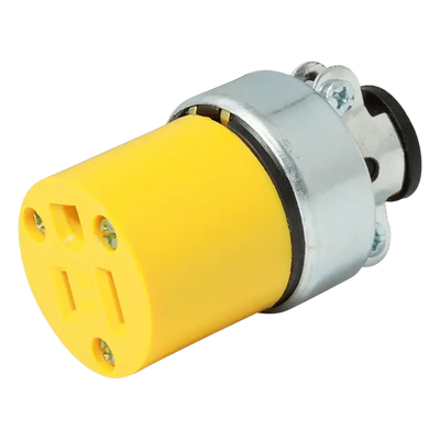 Contacto Blindado Aterrizado / 15 A / 125 V / 50/60 Hz / ABS-Metal / 38 mm Diámetro / Amarillo
