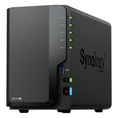 NAS de 2 Bahías / Rendimiento 282/217 MB/s / Conectividad 2.5GbE y 1GbE / CPU Intel Celeron J4125 / RAM Expandible a 6 GB / Hasta 40 TB / USB 3.2 Gen 1