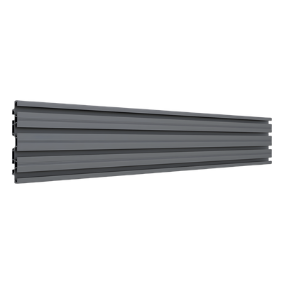 Riel de Aluminio para Videowall / Longitud 1750 mm (5.74 ft) / Ancho 120 mm / Espesor 9 mm / Diseño U / Incluye Tapas y Tornillos