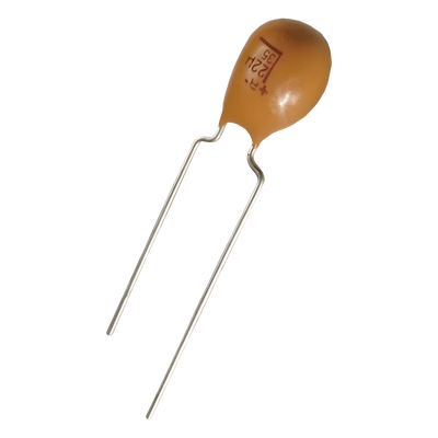Capacitor de Tántalo / 2.2 µF / 25 V / ESR 6 Ω / Tolerancia 10% / Radial 2.5 mm / -55°C a +125°C