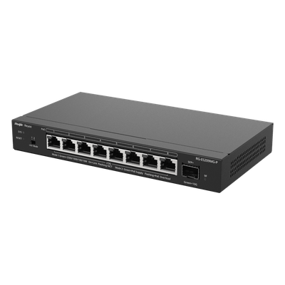 Switch Administrable Capa 2 PoE+ / 8 puertos 2.5Gb / 1 SFP+ 10Gb / 130W PoE / 60Gbps switching / Sin ventilador