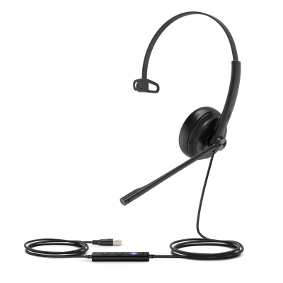 Auricular USB Monoaural / Cancelación de Ruido Pasiva / USB-A Plug-and-Play / Indicador de Ocupado / Active Protection / Compatible Windows y Mac