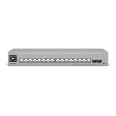 Switch Capa 3 Administrable / 16 Puertos / 4x 2.5 GbE / 12x GbE / 2x SFP+ 10G / EtherLight RGB / Pantalla Táctil 1.3"