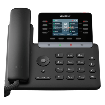 Teléfono IP Empresarial / 12 Líneas SIP / Pantalla Color 2.8" / Audio HD / PoE / USB 2.0