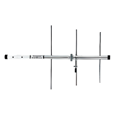 Antena base UHF / Direccional Yagi 3 elementos / 450-470 MHz / 7.1 dBi / 100 mph / 1.5 ft boom