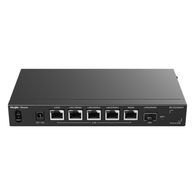 Router Balanceador SD-WAN / 5 Servicios WAN / 400 Usuarios Concurrentes / Throughput 2.5 Gbps / Puerto SFP+ 10G / 5 Puertos Multi-Gigabit 2.5G