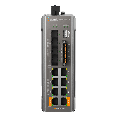 Switch PoE Administrable / 8 Puertos Gigabit / 2 Puertos 90W 802.3bt / 4 SFP 2.5G / Capacidad 36 Gbps / Presupuesto PoE 240W / Rango -40℃ a 75℃ (-40℉ a 167℉)