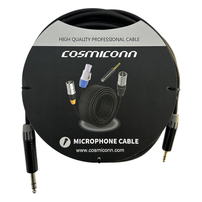 Cable de audio / 6.35mm a 3.5mm / Conectores dorados / 5m / 16.4 pies