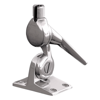 Soporte de Montaje de Cremallera / Acero Inoxidable / Sin Tuercas / Dientes 5° / Liberación Rápida / Rosca 1"-14 / Ranura para Cable