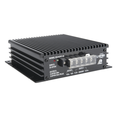 Convertidor DC-DC / Entrada 22-32 VDC / Salida 13.8 VDC 20 A / 5 x 16 x 18 cm (1.97 x 6.3 x 7.09 in)