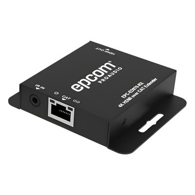 Receptor HDMI Extensor / 4K@30Hz a 40 m (131.2 ft) / 1080p a 70 m (229.7 ft) / HDCP 1.4 / Control IR Unidireccional / PoC / Puerto Loop HDMI