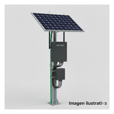 Kit Solar PoE Pasivo 24 Vcc / Panel 130 W / Batería 120 Ah / Autonomía 48 h / 12 Vcc / 427 pies