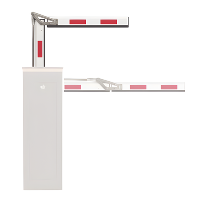 Brazo Articulado para Barrera / 6 m (19.7 ft) / Aluminio Blanco con Reflectivos / Articulación 90° / Doble Sección 3 m