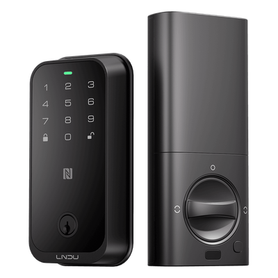 Cerradura Inteligente con Huella Digital / WiFi Integrado / Compatible Apple HomeKit / Teclado Táctil / Alimentación Dual 8 Baterías AA / IP54