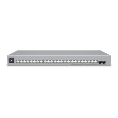 Switch Capa 3 Administrable / 24 Puertos RJ45 (8 × 2.5 GbE + 16 × 1 GbE) / 2 Puertos SFP+ 10G / 112 Gbps Switching / Pantalla LCD Táctil 1.3″ / EtherLighting™ / Montaje Rack 1U