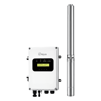 Bomba Solar Sumergible / 800 W (1 HP) / Motor DC de Imanes Permanentes / Voltaje Operativo 30-110 Vcd / Controlador Integrado IP65 / Acero Inoxidable 304