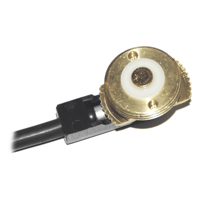 Montaje para Antenas Móviles / Cable RG58U 5 m (16.4 ft) / Montaje NMO 3/4" / Sin Conector / Latón con Contacto de Oro / 1 Hilo