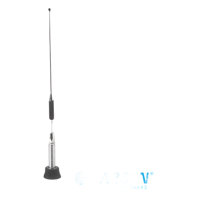 Antena Móvil UHF / Rango 806-866 MHz / Ganancia 3.5 dBi / Potencia 200 W / Acero Inoxidable / Montaje NMO 3/4'