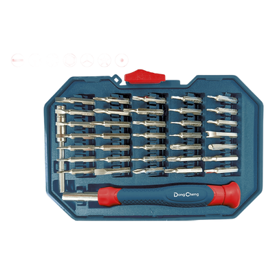 Juego de Desarmador de Precisión / 37 Piezas / 35 Puntas Intercambiables / Mango Ergonómico Antideslizante / Estuche Organizado / Acero Cr-V