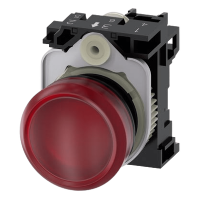 Lámpara de Señalización LED / Color Rojo / 110 Vca ±20% / IP69K / Montaje Frontal 22 mm / Resistente a Impactos 15g