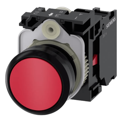 Pulsador Industrial / 22 mm / IP69K / Contacto NC / 10 A / 6 kV / -25°C a +70°C