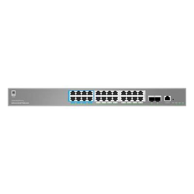 Switch Administrable L2++ / 24 Puertos Gigabit PoE++ 400W / 2 SFP+ / 88 Gbps / 65.472 Mpps / VLAN 4K / QoS Avanzado