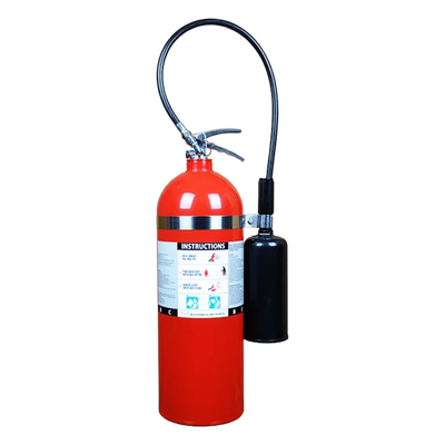 Extintor de CO2 / 20 lb (9.07 kg) / Descarga 18 s / Alcance 1.2-2.4 m (4-8 ft) / Fuego Clase B y C / UL Listado / -30°C a 49°C (-22°F a 120°F)