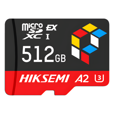 Tarjeta microSD Express / 512 GB / 900 MB/s Lectura / 620 MB/s Escritura / PCIe Gen 3x1 + NVMe / U3 A2 EX / -25°C a 85°C (-13°F a 185°F)