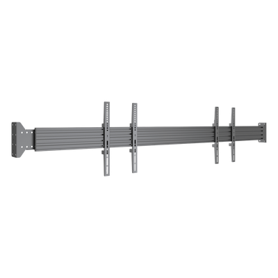 Soporte de Pared Modular / Rieles 2000 mm / VESA 400 x 400 / Carga 40 kg / Pantallas 65" / Acero 3-5 mm