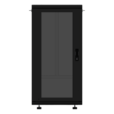 Gabinete Rack de Piso / 24 Unidades / Puerta de Cristal / Carga 750 kg (1653.5 lb) / Profundidad 46 cm / Ventilación 120 mm