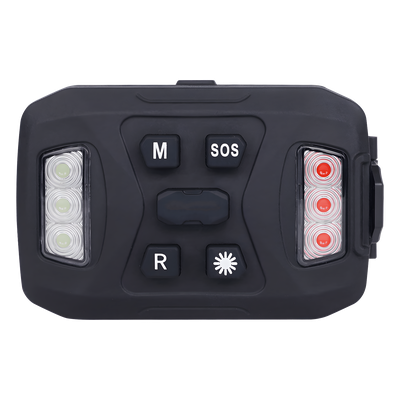 Luz de Advertencia Múltiple XLTD2735A / 26 LEDs Rojo/Azul/Blanco / IP67 / Magnética / Recargable 1200mAh / 72x48x29mm