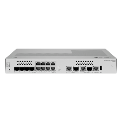Router Gateway Convergente / LAN: 1 SFP+ y 6 GE / WAN: 1 SFP+ y 2 GE / 500 Usuarios / 64 APs / 500 Túneles IPsec / 2 Gbps