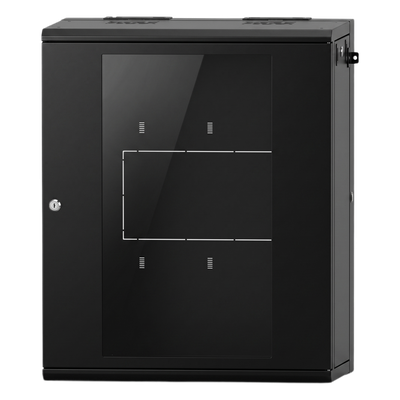 Gabinete Rack / 24 UR / 19 Pulgadas / Puerta de Cristal / Carga 80 kg / Abatible 120° / Laterales Removibles