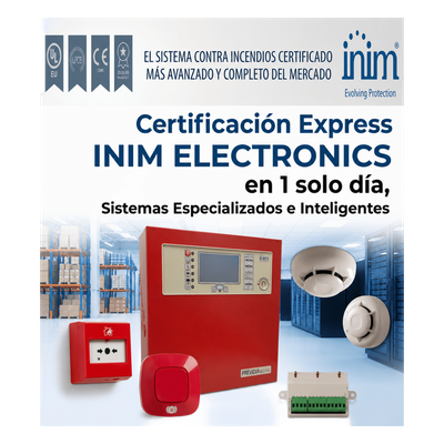 Curso de Certificación / 1 Día / 8 Horas / 10 Componentes Previdia Compact / Examen Final / Normativa EN 54 y UL