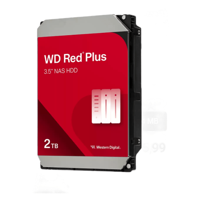 Disco Duro NAS / 2 TB / 3.5" / 5400 RPM / CMR / 175 MB/s / NASware / RAID hasta 8 Bahías / MTBF 1M Horas