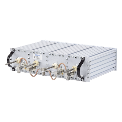 Duplexer Pasa Banda-Rechazo de Banda / 406-512 MHz / 4 Cavidades 4" (10.2 cm) / Separación 5 MHz / 350 Watt / Conectores N Hembra / 3U Rack