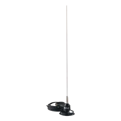 Antena VHF Móvil / 148-174 MHz / 5/8 Onda / 3.4 dB Ganancia / 100 W / Montaje Magnético / Cable RG-58U 4.5 m (14.8 ft)