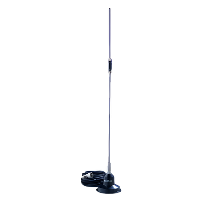 Antena Móvil UHF / 450-470 MHz / 5.2 dB / Montaje Magnético / BNC Macho / Cable 4.5 m (14.8 ft)