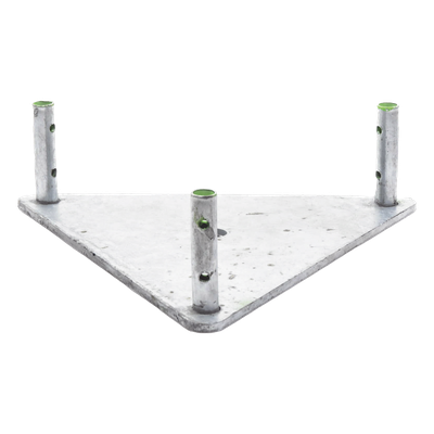 Base para Torre / Placa de Acero 1/4' / Niple 3/4' Galvanizado / Concreto Estructurado / Compatible TZ30