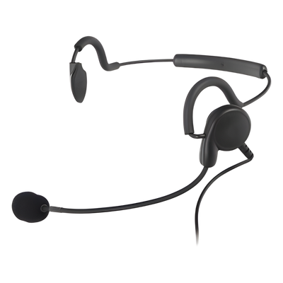 Diadema de Comunicación / Boom Flexible / Cancelación de Ruido / Cable Reforzado con Goma / PTT Fingertip / Compatible Kenwood Serie G