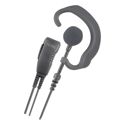 Micrófono de Solapa / PTT Integrado / Audífono Tipo Gancho / Cable 2.5' Enrollado / Compatible Kenwood Serie G