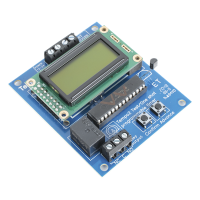 Temporizador 2 Etapas / 12-24 VAC/VDC / LCD Programable / Relé Tipo C 2A / 1 Seg-24 Hrs