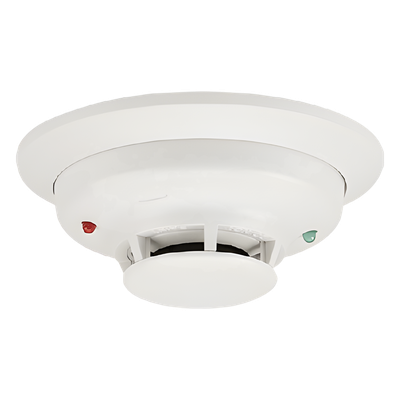 Detector Multicriterio de Humo y Calor / 2 Hilos No Polarizado / Sensor Térmico Fijo 57.2°C (135°F) / LED Bicolor / UL268