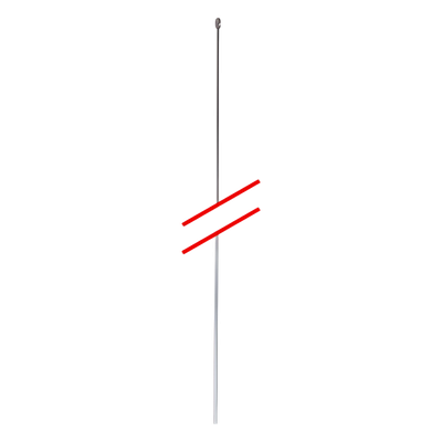 Látigo para Antena / 49' (124.46 cm) / 5/8 Longitud de Onda / Acero Inoxidable 17-7 PH / Punta de Disipación Estática