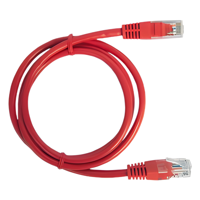 Cable de Parcheo UTP Cat5e / 3.0 m (9.84 ft) / 100 Ohm / RJ45 / Rojo